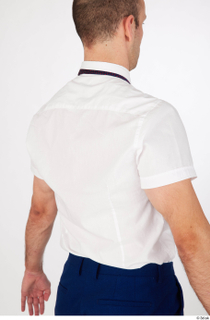 Serban business dressed upper body white short sleeve shirt 0006.jpg